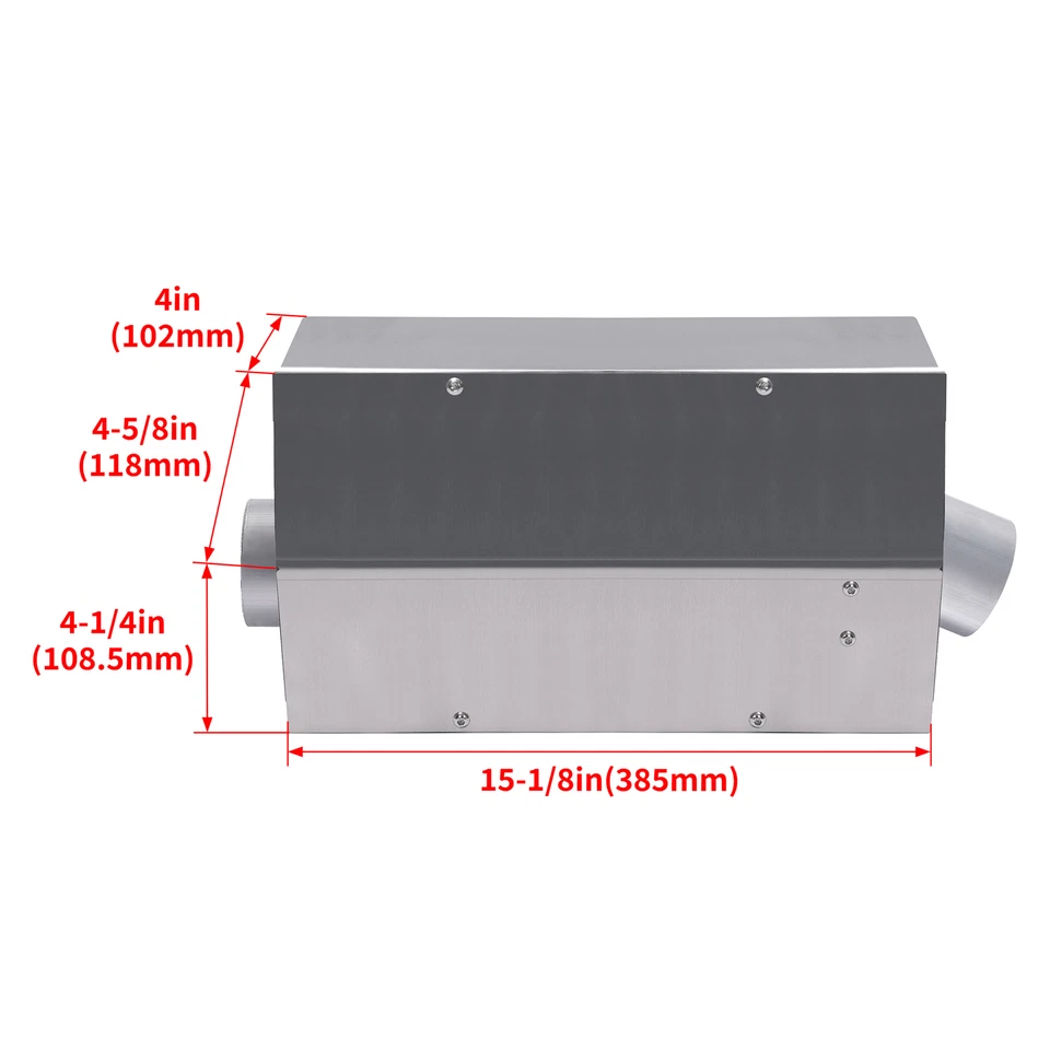 Fit For Polaris RZR XP XP4 1000 Turbo S 2014-2023 Intake Air Box Silver 14-23 - Image 2 of 4