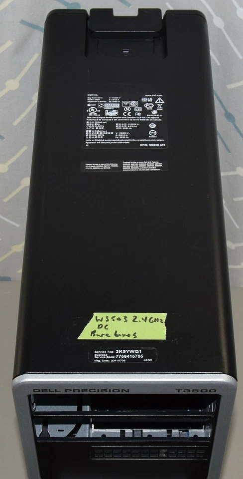 Barebones Dell Precision T3500 Workstation Xeon W3503 2.4GHz Dual Core Tested - Image 2 of 4