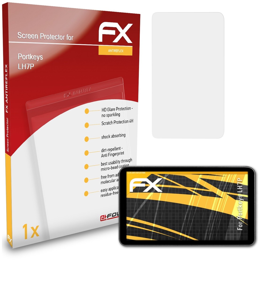 atFoliX Schermbeschermer compatibel met Portkeys HD7H Beschermfolie, ultra-helder FX Schermfolie