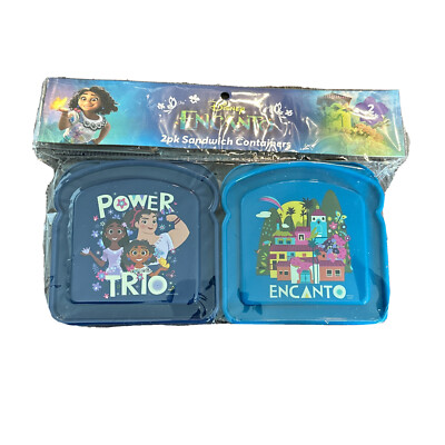 Disney Encanto 2pk Sandwich Containers New Factory Sealed