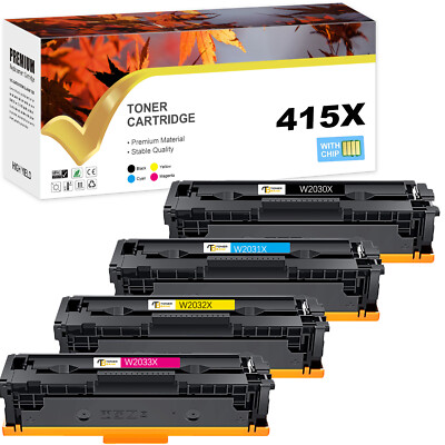 1-4 Toner für HP 415A/X Color LaserJet M454dw MFP M479fdw M479dw M479dn K/M Chip