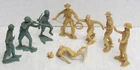 Marx JUMBO Army Men Plastimarx Soldiers Mexico 5.5” Tall Green & Beige 080223WT5