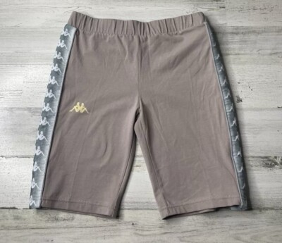 Kappa Women s 222 Banda Boaster Biker Shorts Size Medium Beige Dk Skin Fit NWT
