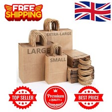 PAPER BAGS BROWN KRAFT CARRIER GIFT PARTY BAGS WITH TWISTED HANDLES