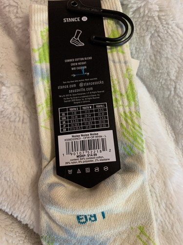 Stance Kids Noise Noise Noise Socks White L - Picture 5 of 6