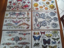 Tattoo Flash Jen 11 x 14 ,7 sheets ,Laminated...