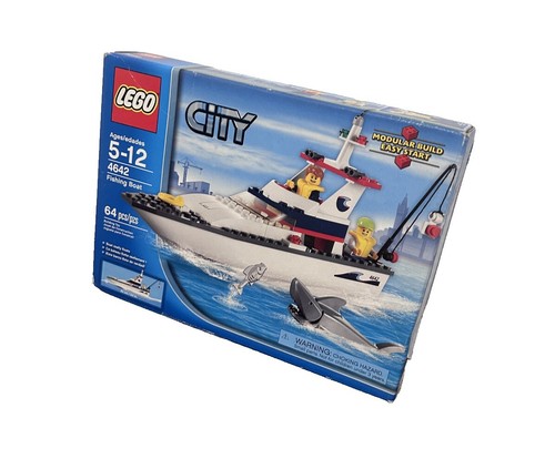 LEGO 60147 Fishing Boat City shark boat really floats angler | eBay