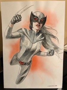 Details About X 23 X Force Wolverine Marvel Original Comic Art Sketch Inked Signed 165x12