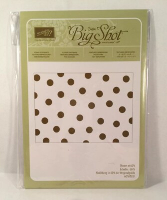 POLKA DOTS BASICS EMBOSSING FOLDER New Stampin Up Big Shot Background ...