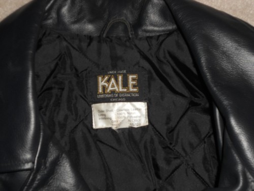 Vintage Kale Chicago Uniform Police Leather Bomber Jacket 54 Long Thinsulate Blk - Picture 4 of 14