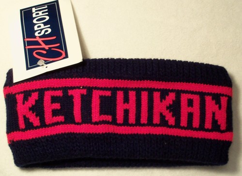 DIADEMA DEPORTIVA DE PESO INVIERNO DE PUNTO CON KETCHIKAN, LOGOTIPO DE ALASKA - HECHA EN EE. UU. - Imagen 3 de 3