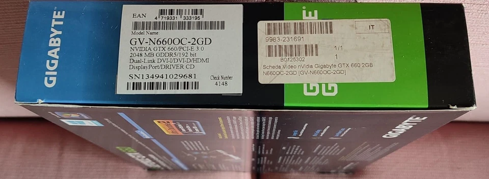 SCHEDA GRAFICA/SCHEDA VIDEO GIGABYTE NVIDIA GTX 660 WINDFORCE, 2 GB DDR5 192 BIT - Immagine 2 di 4