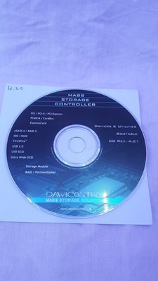 Dawicontrol Mass Storage Controller Driver & Utility CD Rev.: 4.21