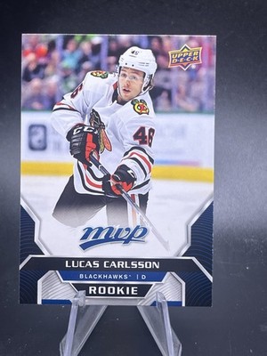2020-21 Upper Deck MVP Blue SP #240 Lucas Carlsson Rookie RC Chicago Blackhawks