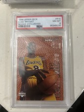 1996 Upper Deck Rookie Exclusives #R10 Kobe Bryant Lakers RC HOF PSA 8 NM-MT