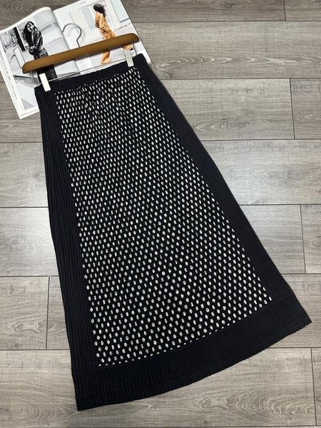 Damen Issey Miyake Rock schwarz Polyester 36 / S /