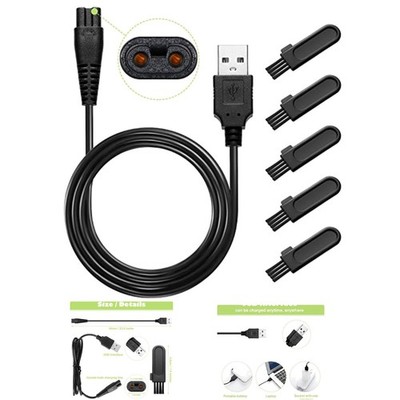 39.5-Inch Replacement Charger & 5 Cleaning Brushes for Pitbull/Norelco Shavers