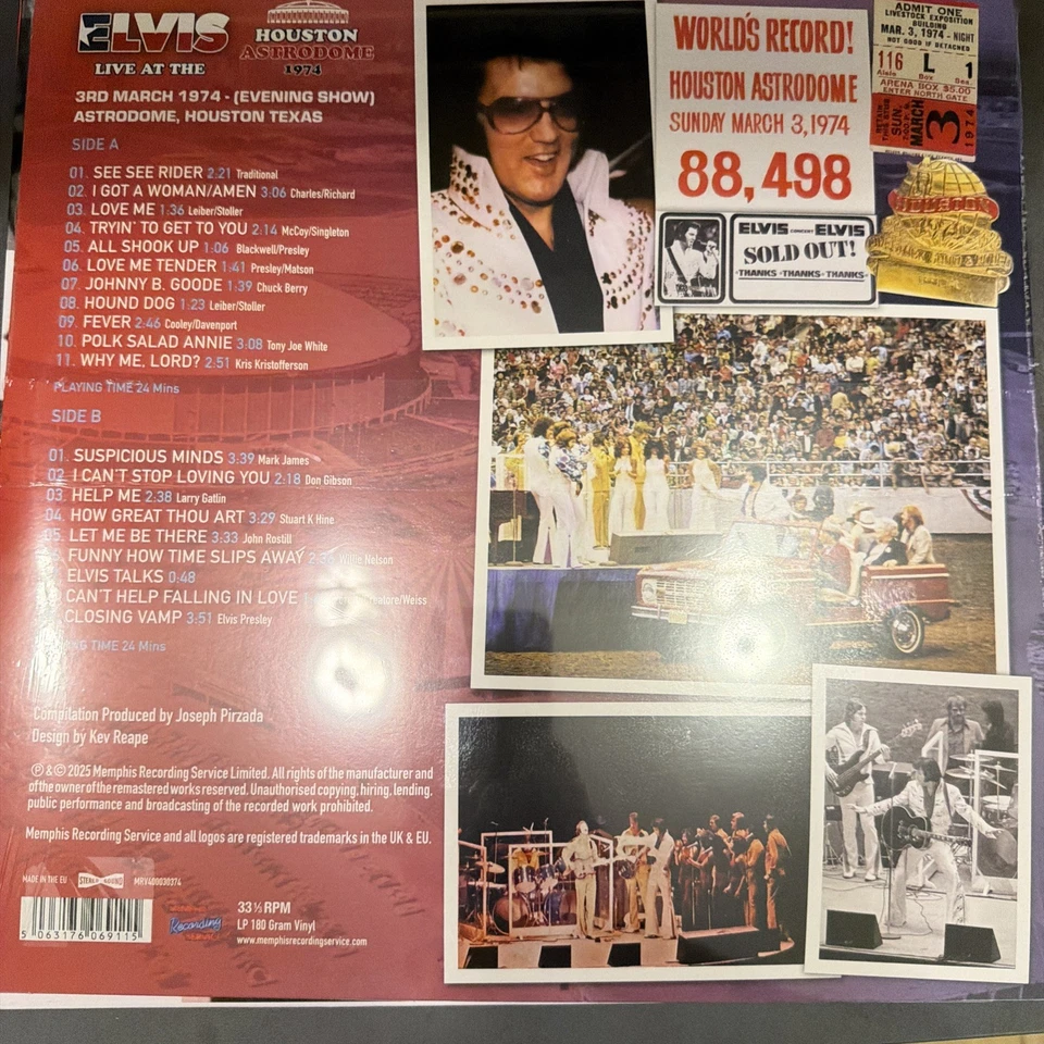 ELVIS PRESLEY Live At The Housten Astrodome...-LP / Clear Vinyl - Damaged Sleeve - Bild 2 von 2