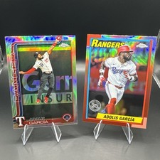 2025 Topps Chrome Baseball Refractor 35th and Rainbow Foil  Adonis Garcia 