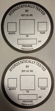 Hydrostatic Test Decal Sticker Paintball Airsoft Tanks 4500/3000 PSI (2x) Hydro