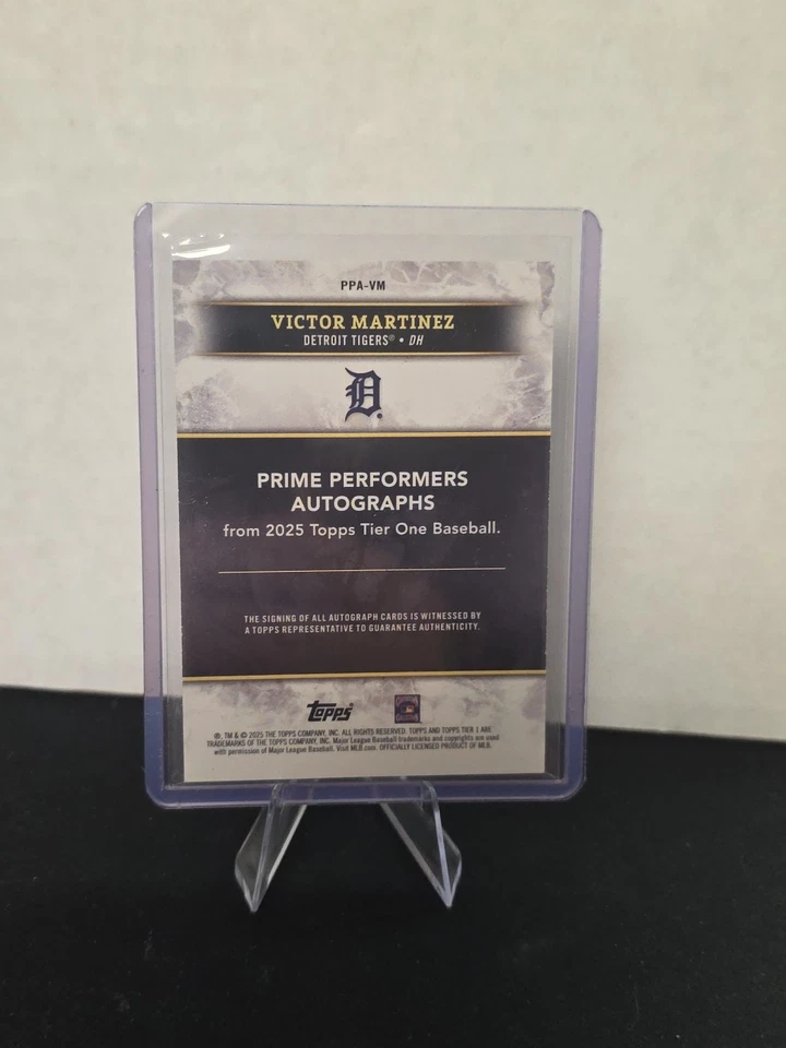 2025 Topps Tier One Prime Perfomers Auto's Victor Martinez/249 🔥🔥 PPA-VM Foto 4 de 4