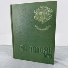 Vintage El Rodeo 1965 Klamath Union High School Yearbook Green HC Oregon USA