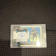 2019 Panini One Gold Dual Patch Autograph #162 /10 Christian McCaffrey Panthers