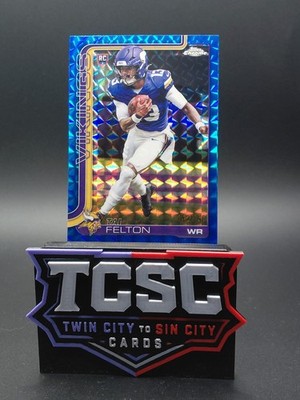 2025 Topps Chrome - Rookies Tai Felton #395 Blue Geometric Refractor /150 (RC)