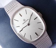 Vintage Rare Radical 17 Rubis Incabloc Men's Silver-Tone Watch – NOS – 1970s