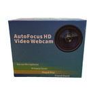 AutoFocus HD Video Webcam Autofocus Stereo Mic Privacy Cover Plug & Play Tripod