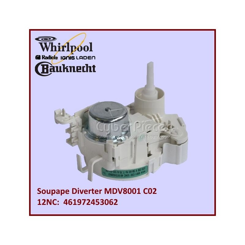 Réparer l'erreur de lavage avec la soupape diverter Whirlpool 481228128461