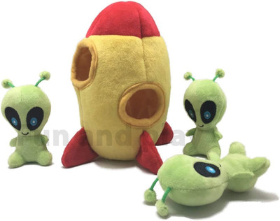 MODERN WAVE - Interactive Squeaky Plush Hide and Seek Squirrel Type Puzzle Toy f
