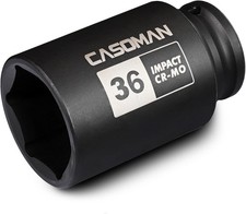 12 Drive X 36 Mm Deep 6 Pt Impact Socket Cr-mo Drive 6 Point Axle Nut Socket