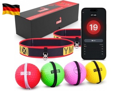 Reflexball - 4 Bälle + 2 Stirnbänder, ideal für das Training von Reflex, Re