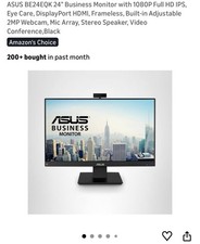 ASUS 24" IPS Business Monitor BE24EQK Webcam Speakers HDMI Black