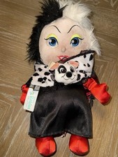 Disney World 101 Dalmatians Cruella Plush Doll in Dalmatian Blanket