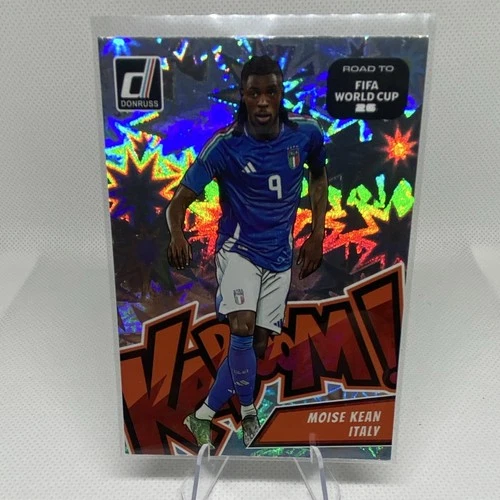 Moise Kean Kaboom! Panini Donruss Road to WC 26 #9 Italy Soccer 2025-26