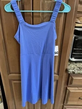 SO Kohls Skater Dress Womens Small Sleeveless Blue