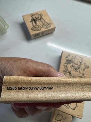 Teddy Bear Wood Mounted Rubber Stamps, PSX G1174, G2051,& 3 Others - Picture 3 of 7
