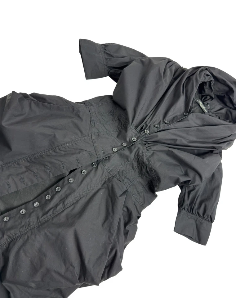 All Saints Y2K Vintage Ketty Dress Black Ruched Ruffle / XS - Image 4 of 4