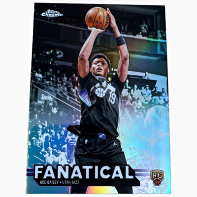 Topps Chrome NBA Update 2026 Ace Bailey RC Fanatical FAN-15 Utah Jazz CASE HIT