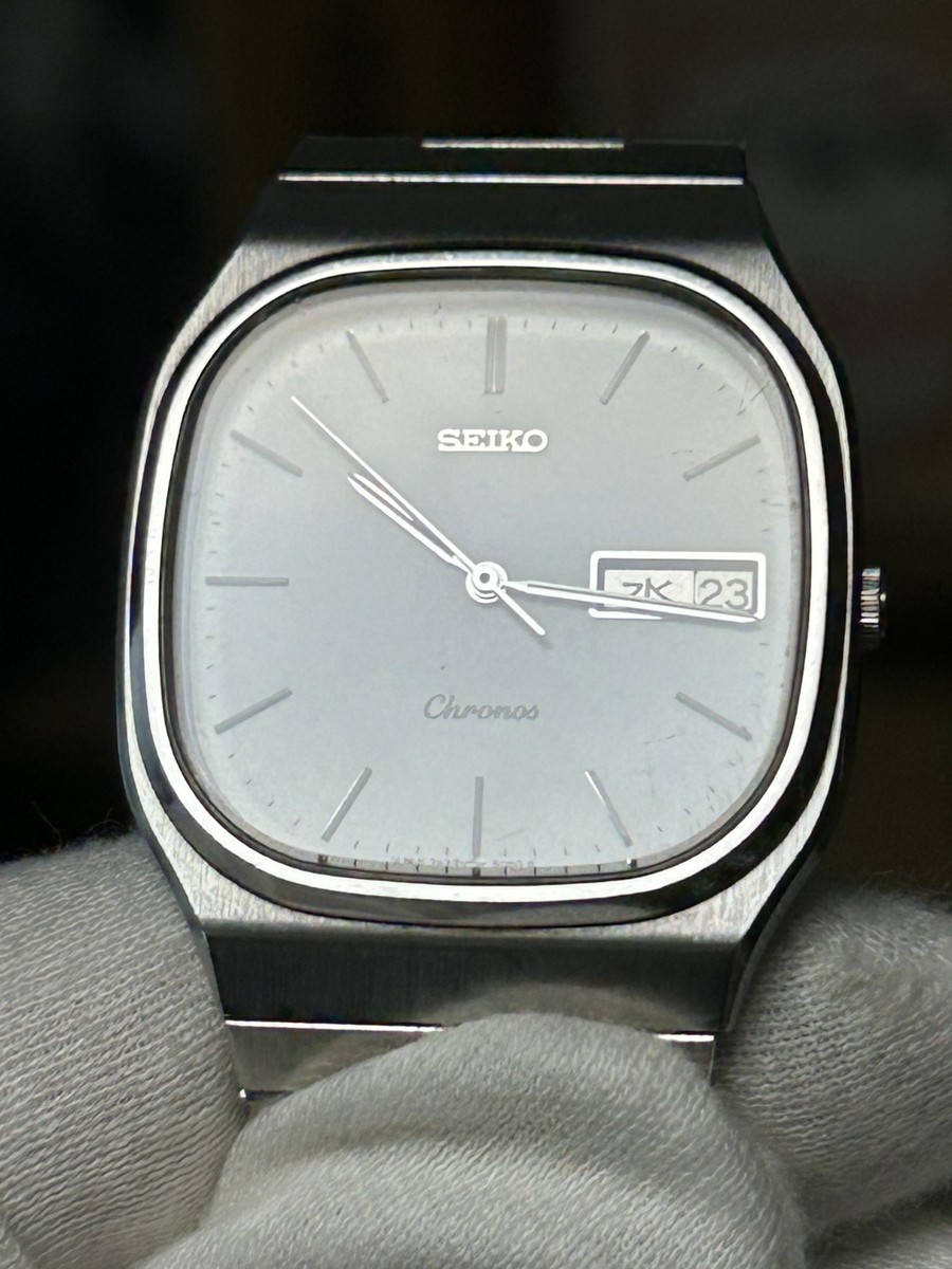 SEIKO WATCH CHRONOS 7433-5080 ANTIMAGNETIC QUARTZ DAY DATE KANJI