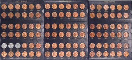1934-1995 PDS Lincoln Cent Set, 182 Coins BU/Proof, w/55 DDO Token, 72 DDO Die 3