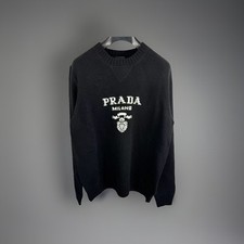 Prada  - Logo Knit Crew neck Jumper Size: L