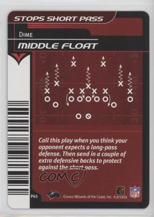 2002-03 NFL Showdown Plays Defense Middle Float #P65 0q3