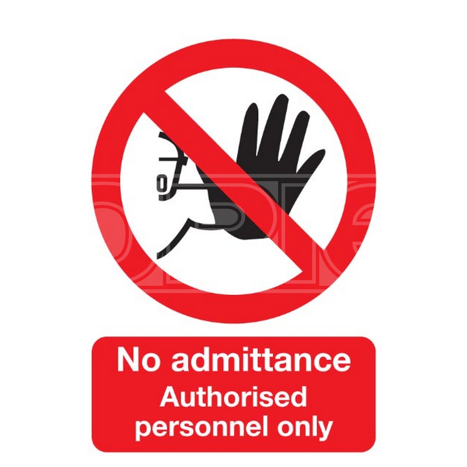 Authorised Personnel Only Sign - Rigid - 297mm x 210mm - SIGNS & LABELS