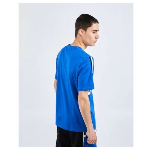 T shirt Fila uomo Moto Motorsports Italia top blu manica corta girocollo taglia large