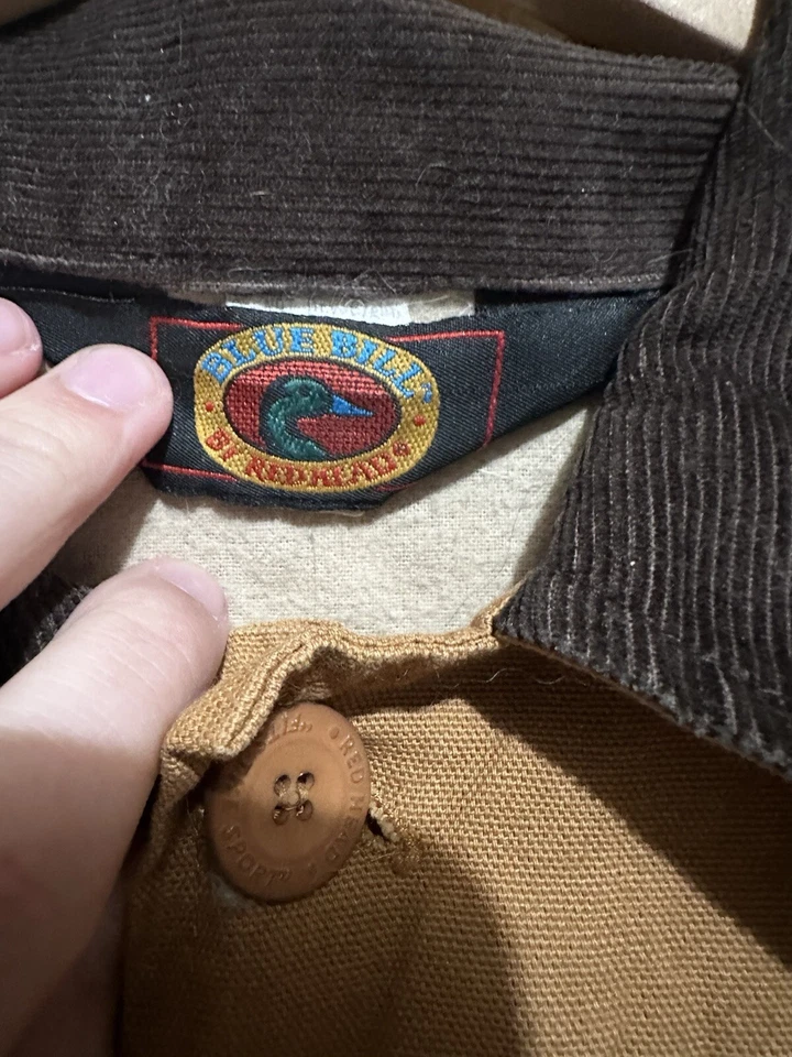 Vtg 70s/80s Blue Bill By Redhead Gamebag Brown Hunting Jacket Size L USA MADE - Image 2 of 4