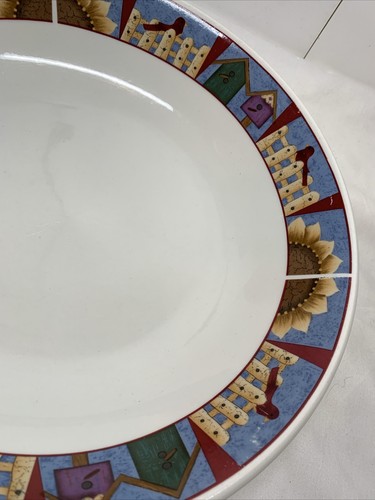 Majesticware by Sakura Leslie Beck 1999 Picket Fences 12.5” Serving Bowl - Picture 7 of 7