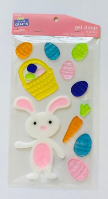 Easter Bunny Eggs  Window Gel Sticker Cling Decorations Sunday School classroom